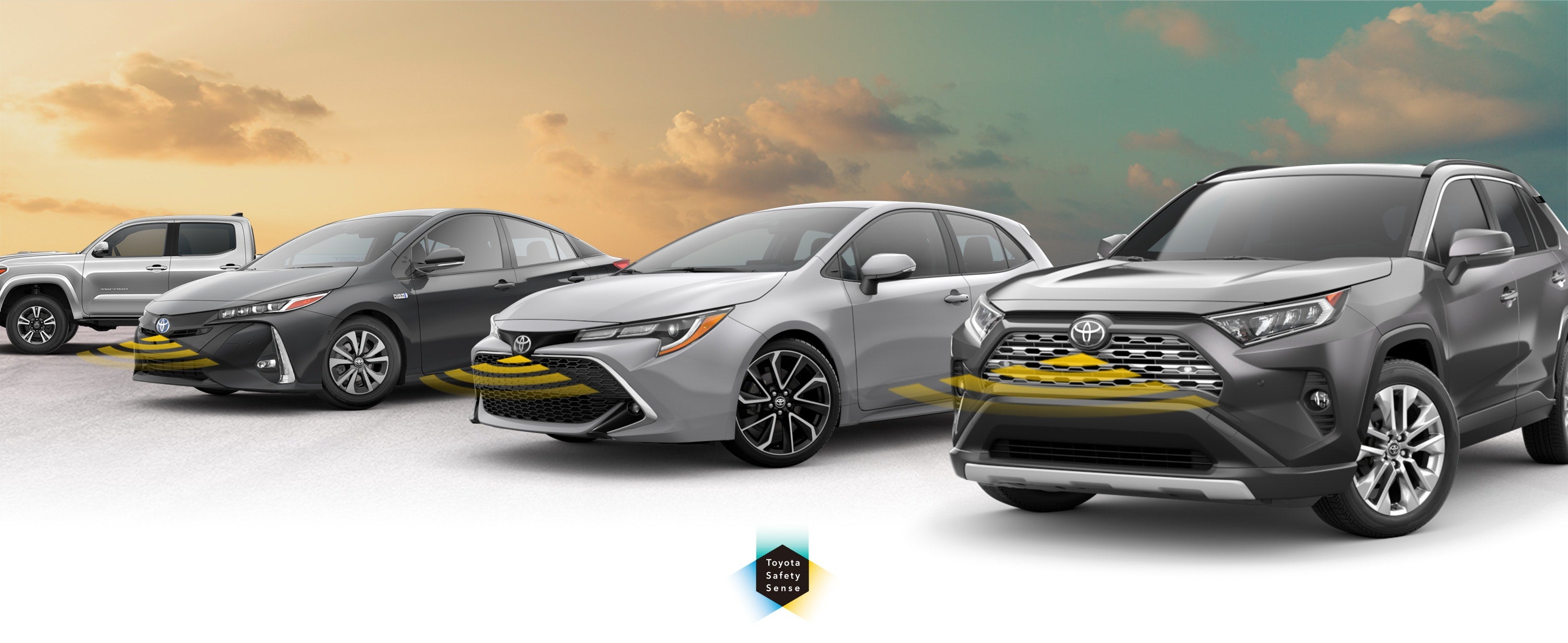 Toyota Safety Sense: Diseñado para la seguridad. Opciones disponibles en modelos Toyota como RAV4, Tacoma y Camry, disponibles ahora en Maverick Toyota ES in Lemon Grove CA.