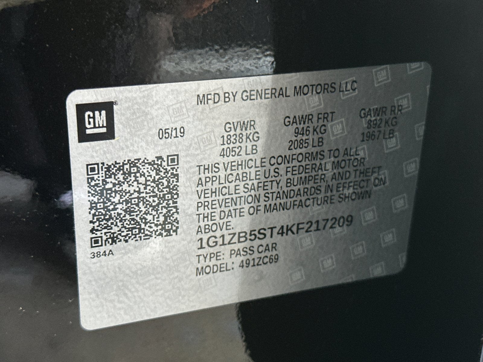 2019 Chevrolet Malibu LS 1LS