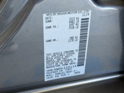 2025 Nissan Altima 2.5 SV