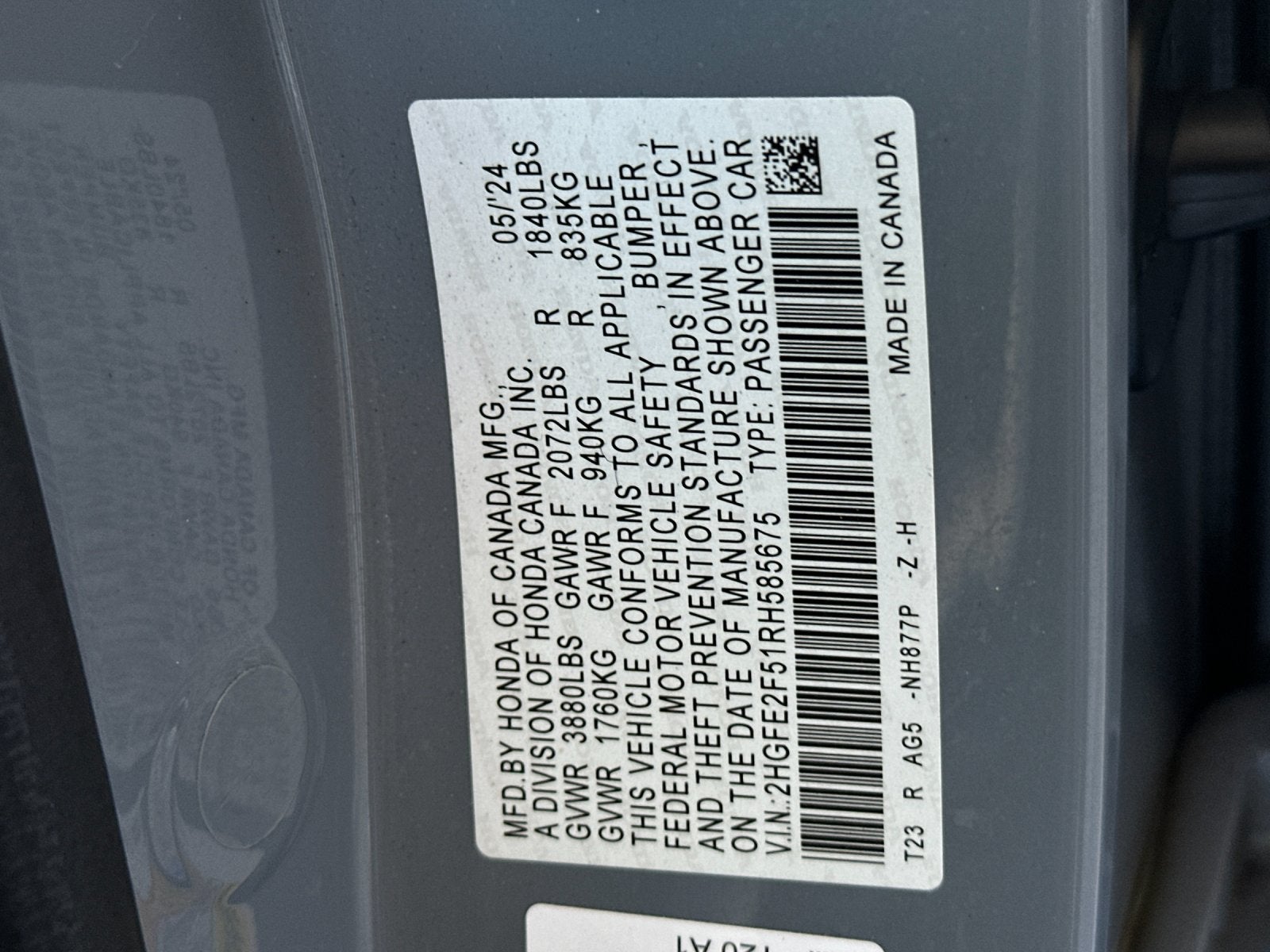 2024 Honda Civic Sport