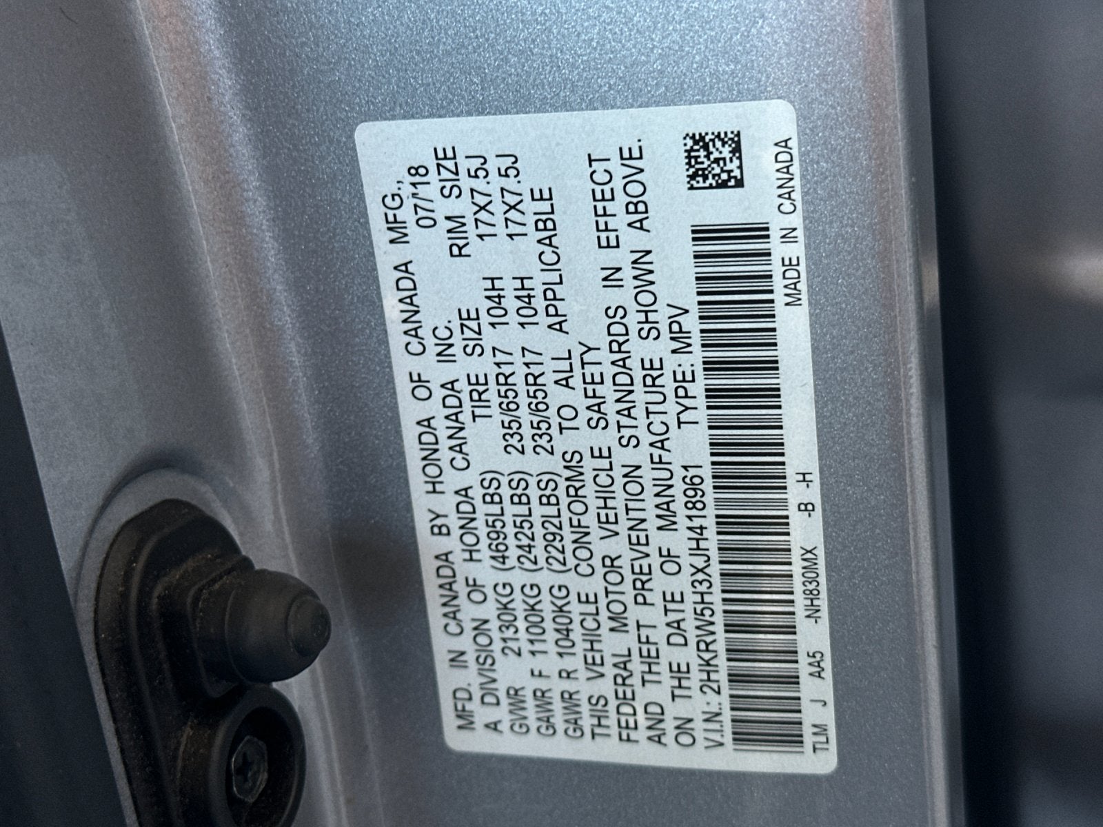 2018 Honda CR-V LX