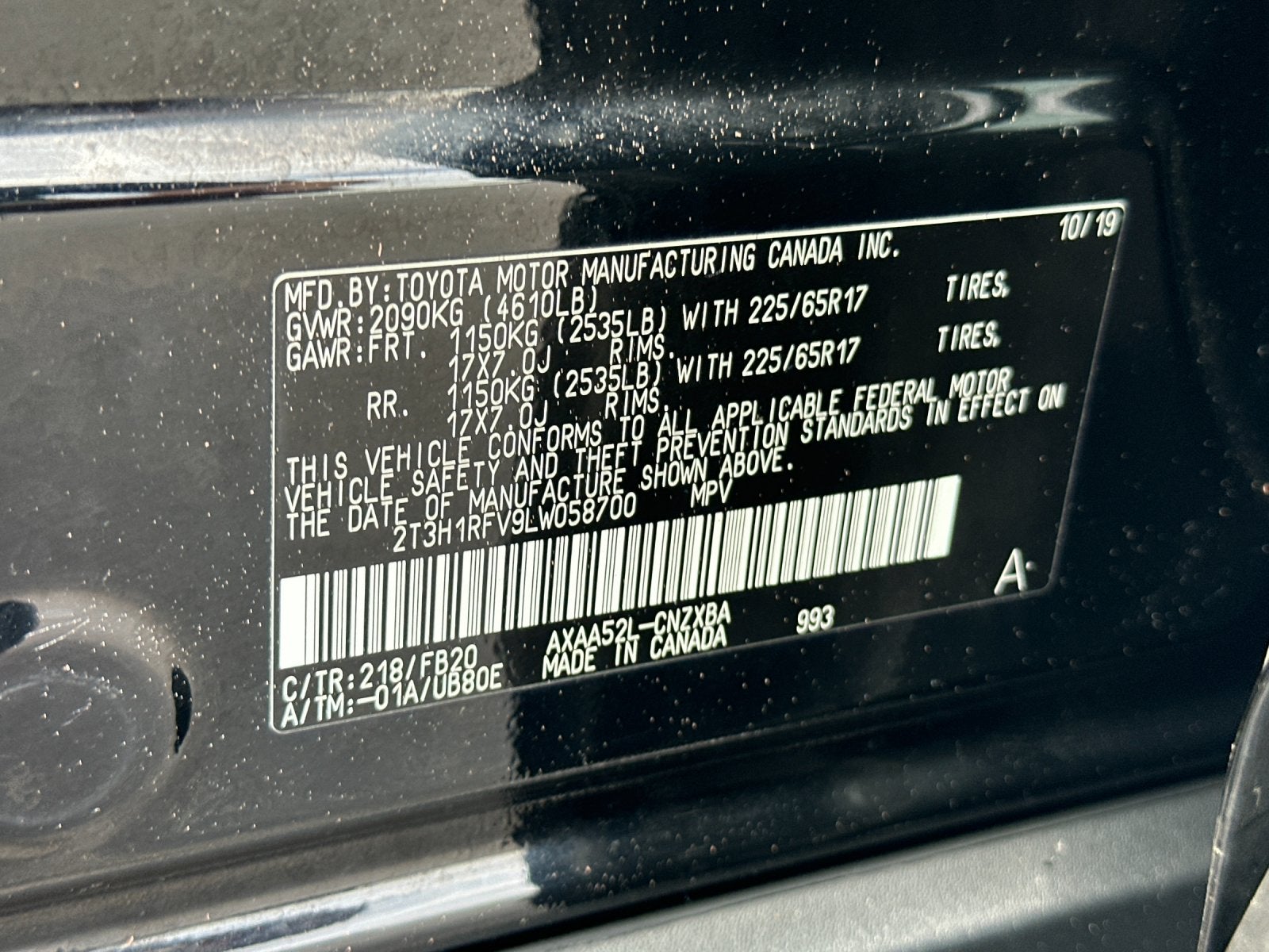 2020 Toyota RAV4 LE
