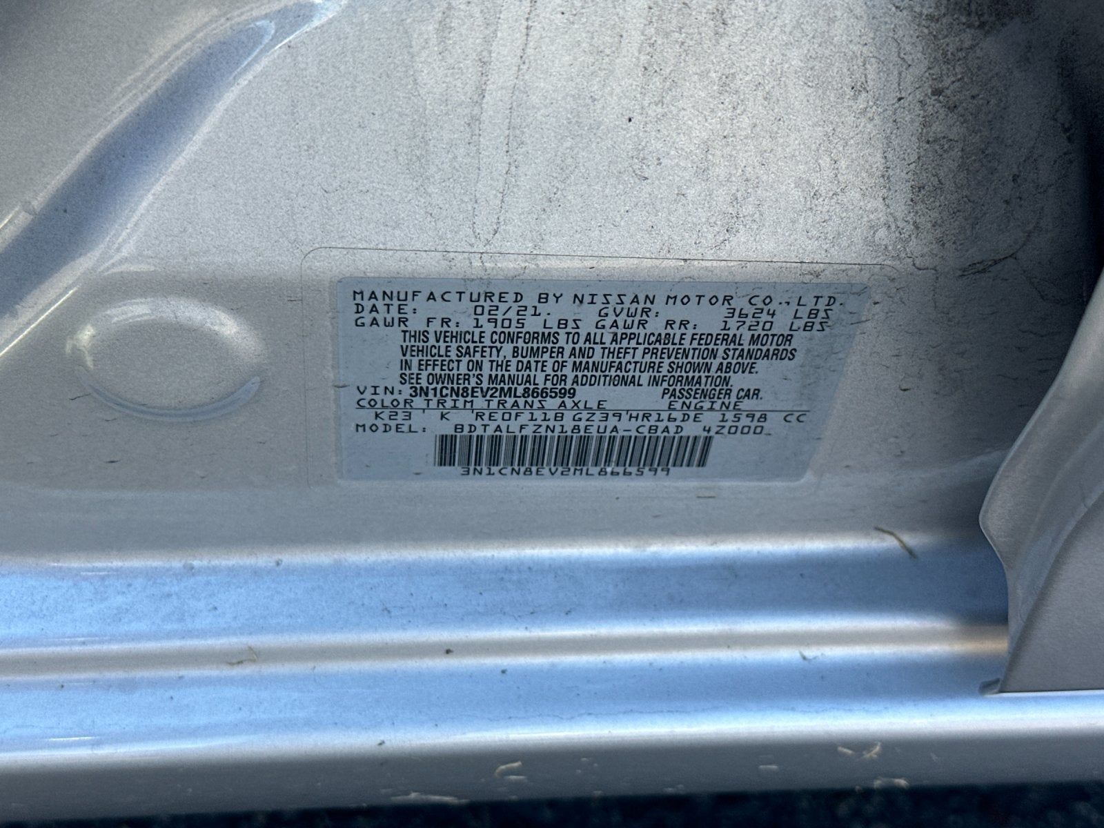 2021 Nissan Versa 1.6 SV