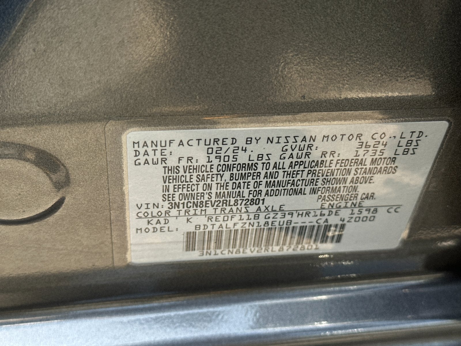 2024 Nissan Versa 1.6 SV