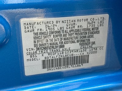 2024 Nissan Versa 1.6 SV