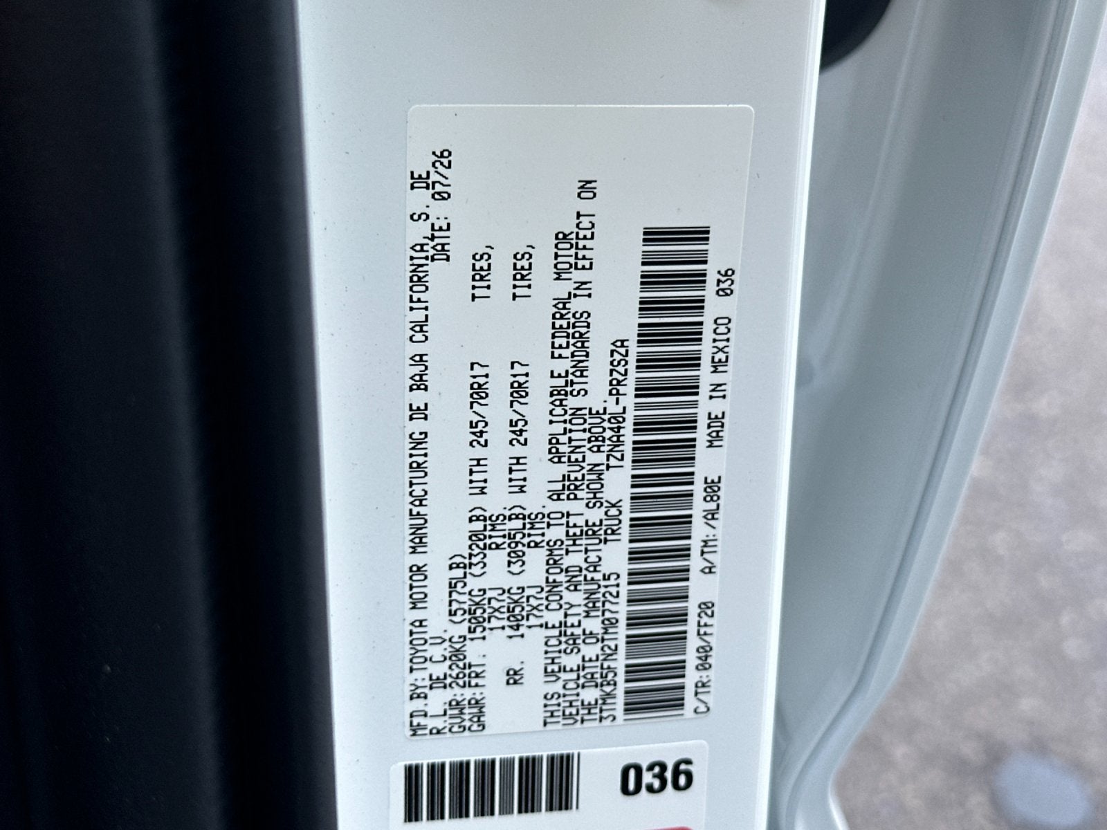 2026 Toyota Tacoma SR5