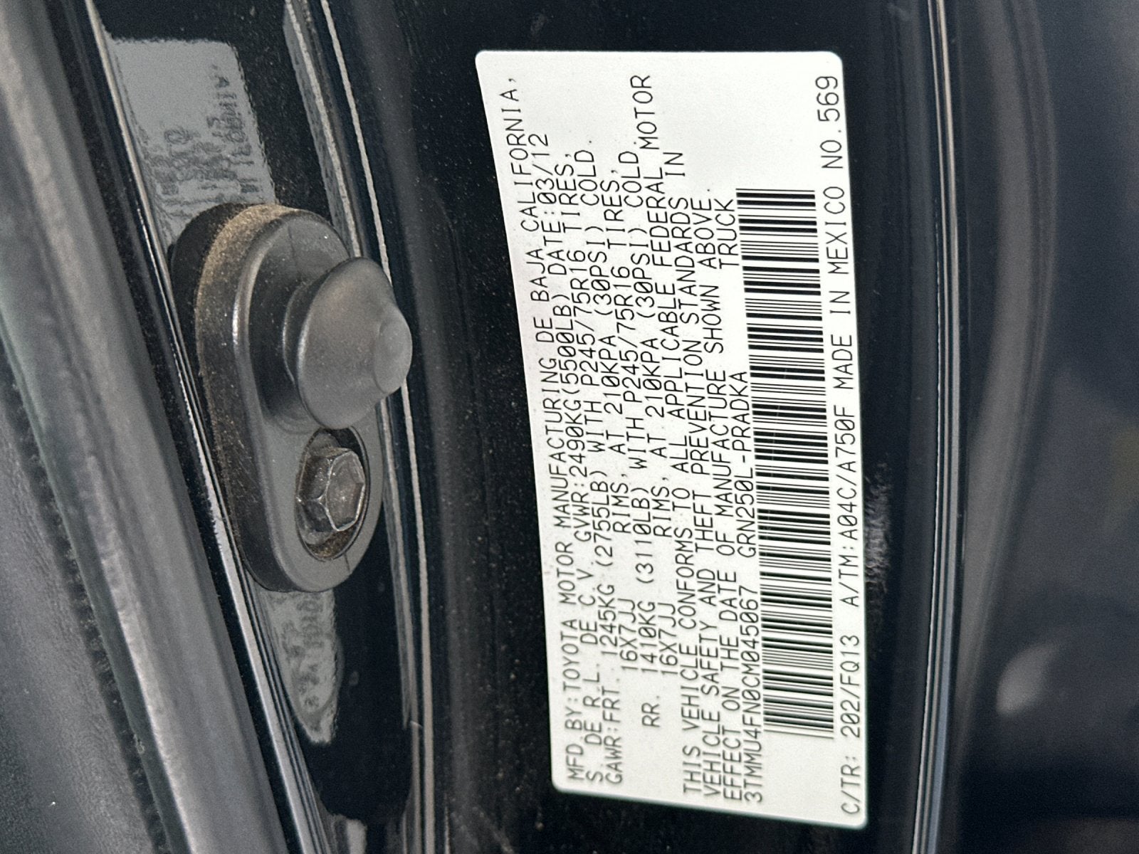 2012 Toyota Tacoma SR5 V6