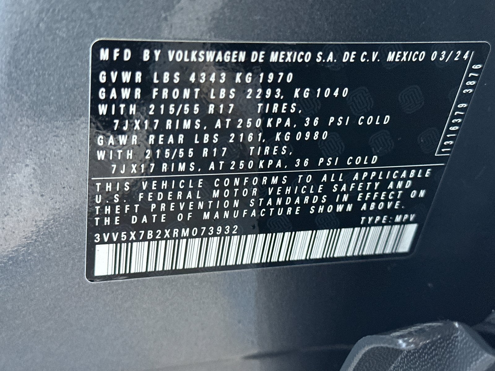 2024 Volkswagen Taos 1.5T S