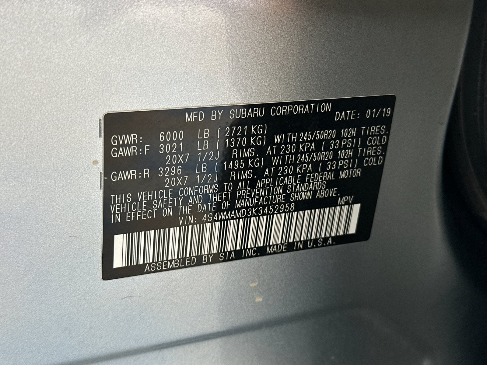 2019 Subaru Ascent Limited
