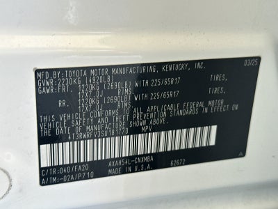 2025 Toyota RAV4 Hybrid XLE