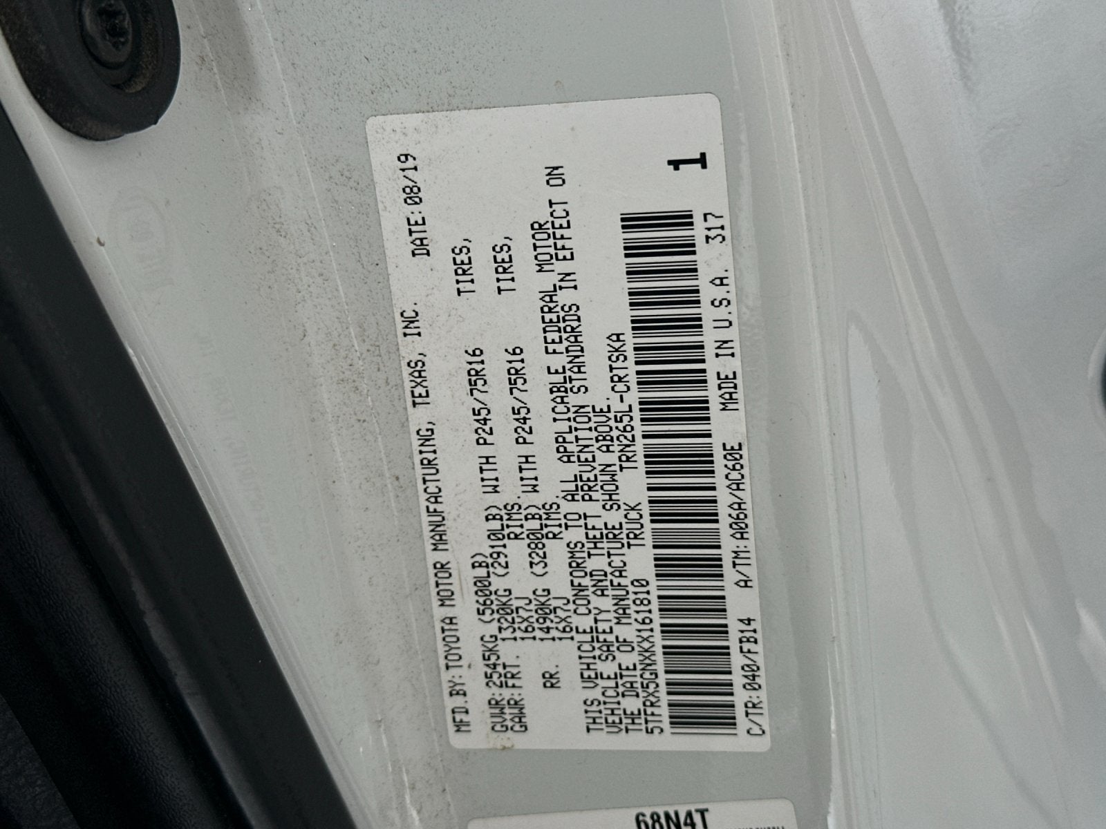 2019 Toyota Tacoma SR