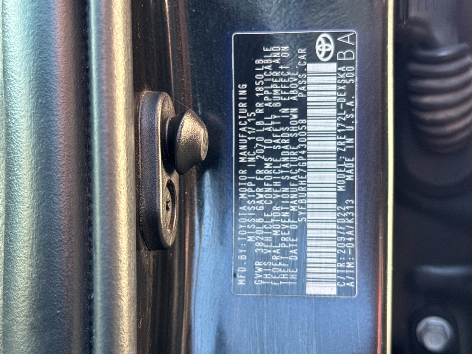 2016 Toyota Corolla S