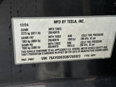 2025 Tesla Model Y Long Range